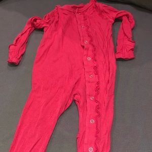 Kickee pants prickly pear ruffle footie